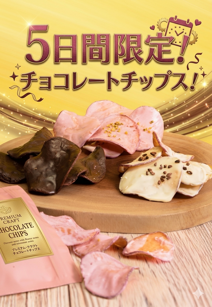 ５日間限定！チョコレートチップス３種セット